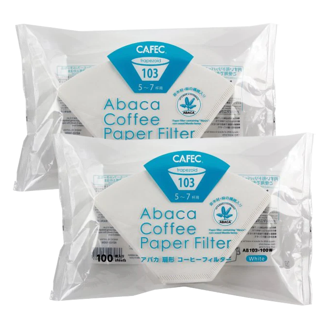 【CAFEC】 アバカ 扇形コーヒーフィルター〈5～7杯用〉(100枚入)×2個セット